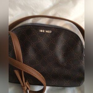 Nine West Black and Brown Crossbody Bag